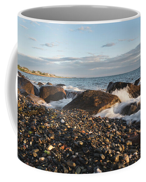 Andrew Pacheco Coffee Mug featuring the photograph Golden Hour On The Rhode Island Coastline by Andrew Pacheco
