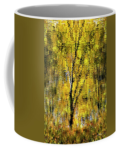 Impressionist Coffee Mug featuring the photograph Impressionist Tree Reflection by Christina Rollo