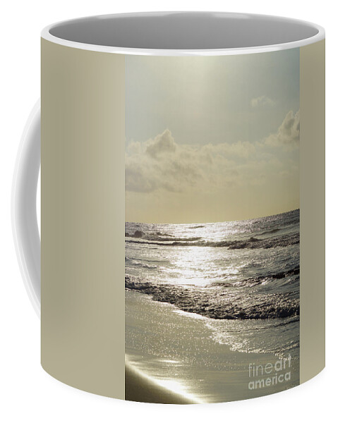 Folly Beach Coffee Mug featuring the photograph Golden Morning At Folly by Jennifer White