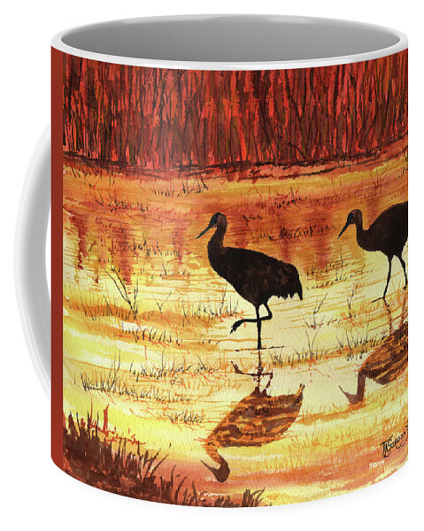 Morning Coffee Mug featuring the painting Golden reflections by Timithy L Gordon