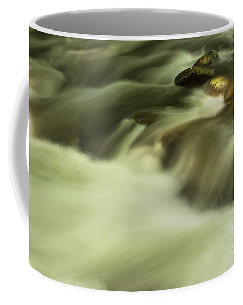 River Coffee Mug featuring the photograph Golden River by Mike Eingle