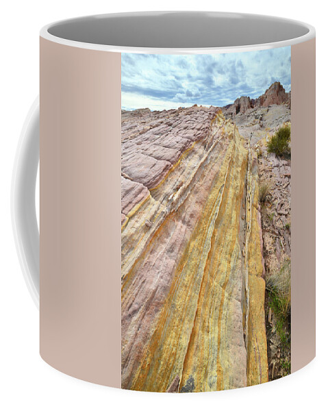 Valley Of Fire State Park Coffee Mug featuring the photograph Golden Stripes in Valley of Fire by Ray Mathis