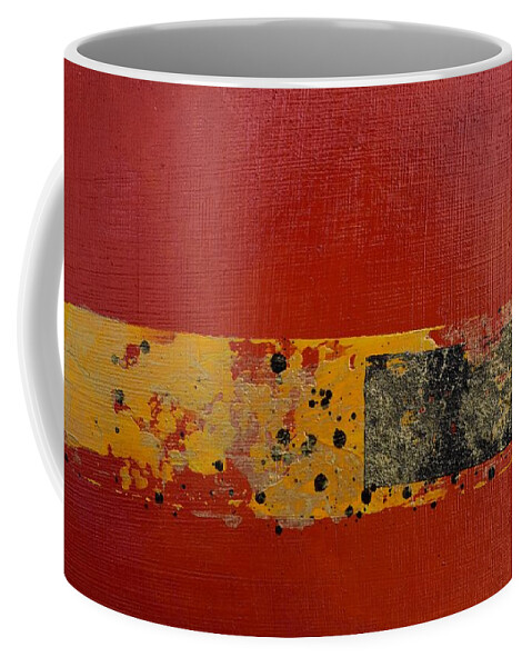 Gold Coffee Mug featuring the painting Goldrush DA218042001B DETAIL by Eduard Meinema