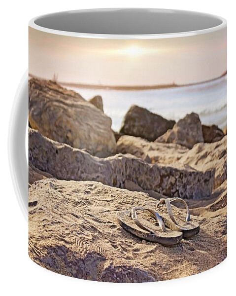 Surf Coffee Mug featuring the photograph Gone Surfin' by Alison Frank