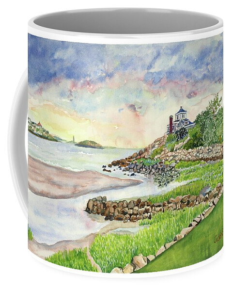 Beach Coffee Mug featuring the painting Good Harbor Beach SOLD by Judith Young