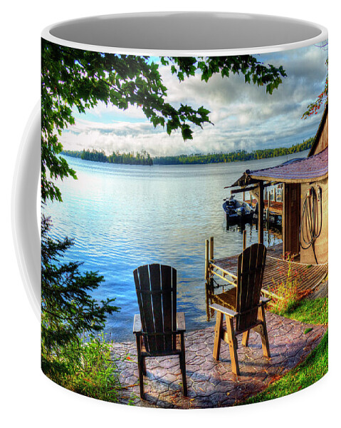Lake Coffee Mug featuring the photograph Good Morning by Hans Brakob