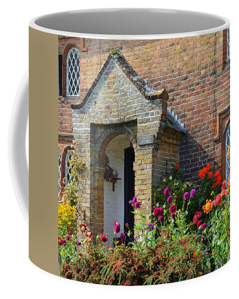 Goodnestone Coffee Mug featuring the photograph Goodnestone Cottage with English Country Garden by Carla Parris