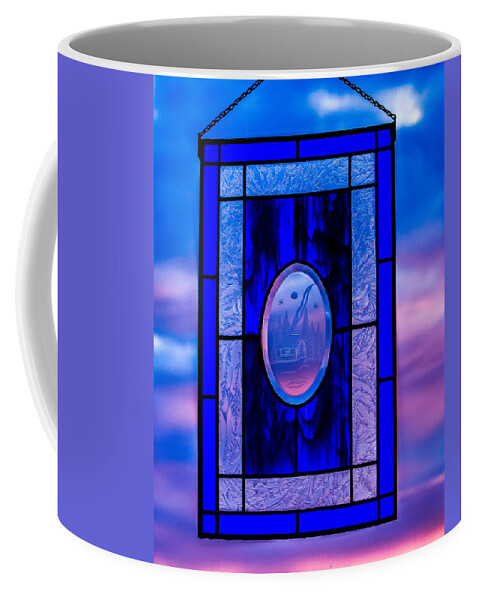 Stained Glass Coffee Mug featuring the photograph Got the Blues by E Faithe Lester
