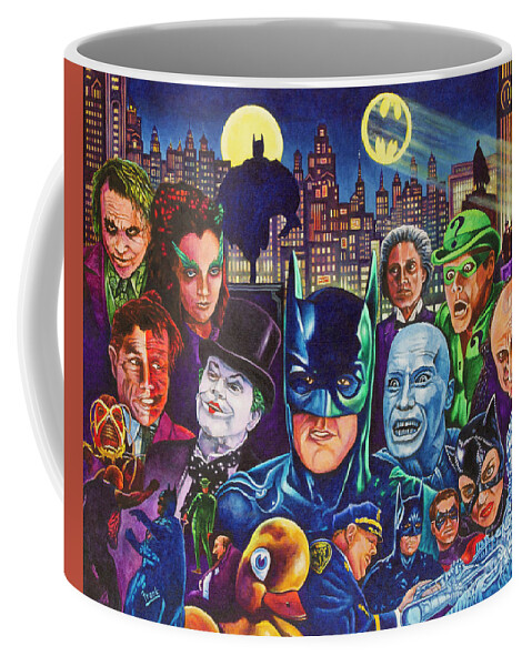 Movie Classics Coffee Mug featuring the painting Gotham City by Michael Frank