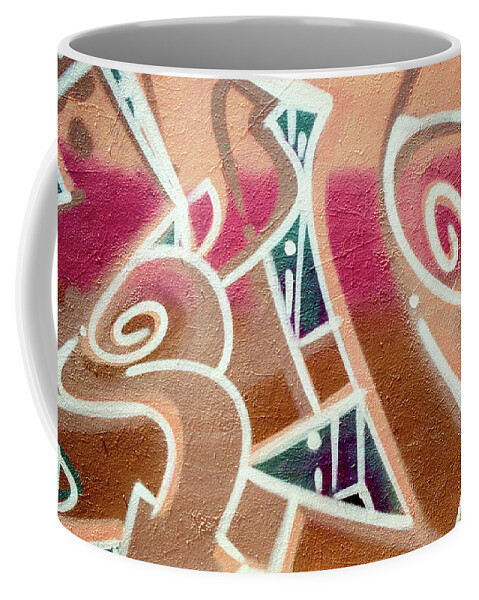 Graffiti Art Coffee Mug featuring the photograph Urban Graffiti Art Abstract 2, North 11th Street, San Jose 1990 by Kathy Anselmo