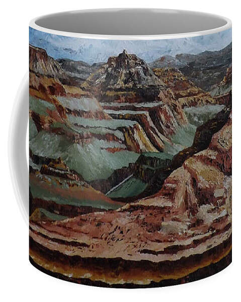 Landscape Coffee Mug featuring the painting Grand Canyon 3 by Carl Owen
