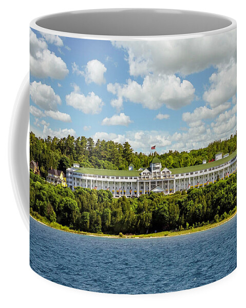 Grand Coffee Mug featuring the photograph Grand Hotel Mackinac Island by Karen Jorstad