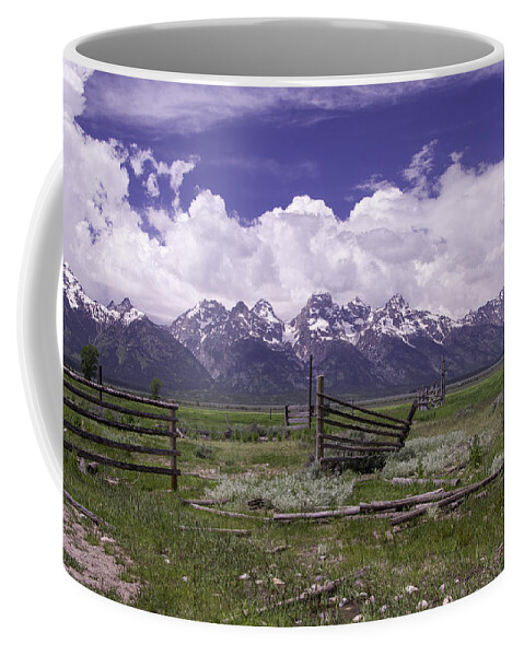 Mountain Coffee Mug featuring the photograph Grand Teton Range by Louise Magno