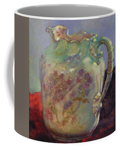 Still Life Coffee Mug featuring the painting Grandma's Pitcher by Susan Hensel