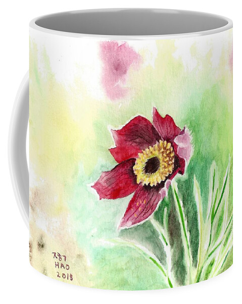 Granny Flower Coffee Mug featuring the painting Granny Flower 2 by Helian Cornwell