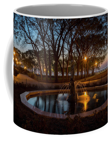 Grant Park Coffee Mug featuring the photograph Grant park scene at dawn by Sven Brogren