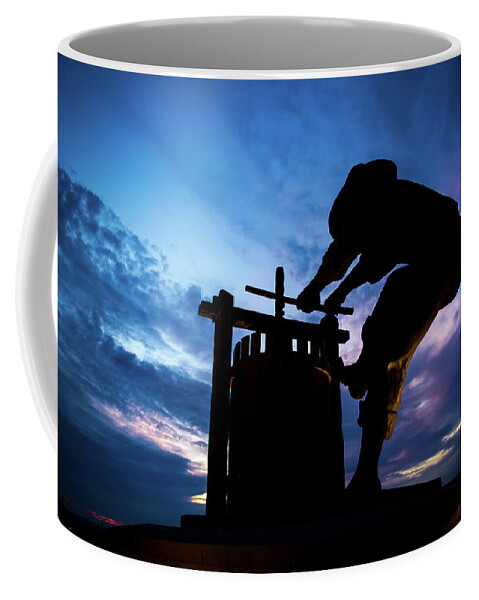 Napa Valley Coffee Mug featuring the photograph Grape Crusher by Aileen Savage