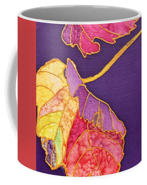  Coffee Mug featuring the painting Grape Leaves by Barbara Pease
