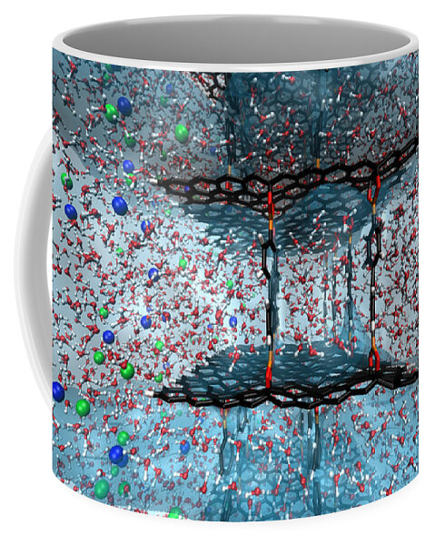 Science Coffee Mug featuring the photograph Graphene Oxide Nanotech Framework by Science Source