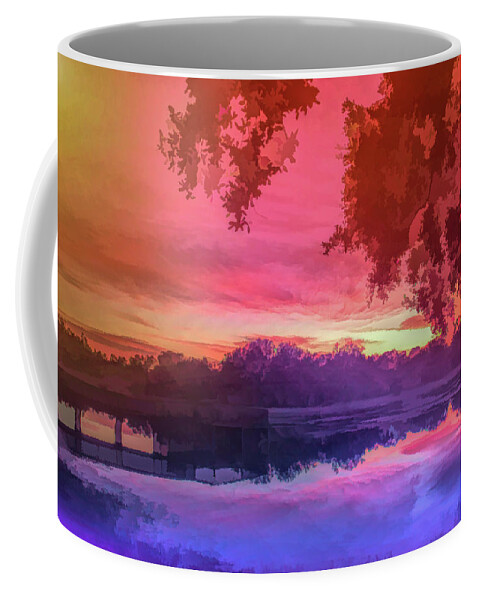 Sunset Coffee Mug featuring the photograph Graphic Rainbow Serenity Sunset by Aimee L Maher ALM GALLERY
