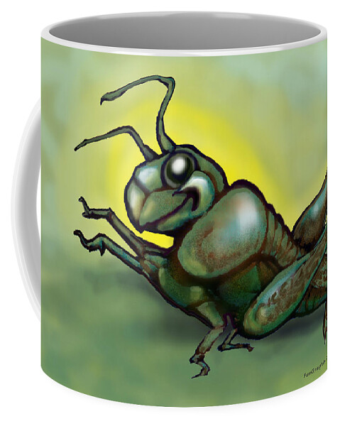 Grasshopper Coffee Mug featuring the greeting card Grasshopper by Kevin Middleton