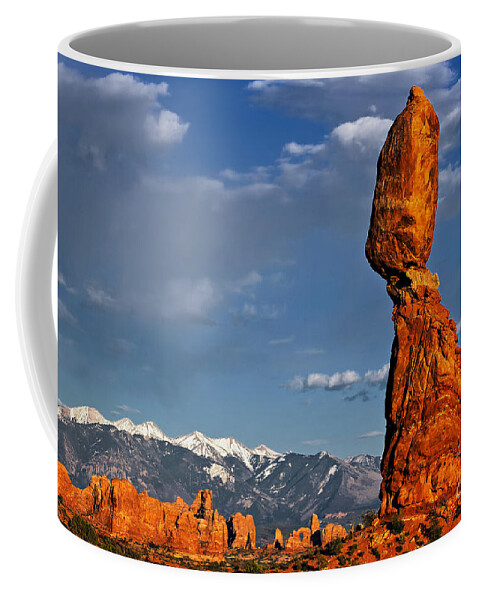 Utah Coffee Mug featuring the photograph Gravity Defying Balanced Rock, Arches National Park, Utah by Sam Antonio