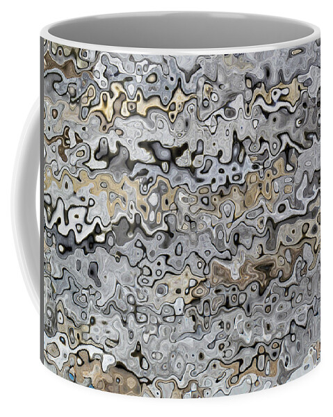 Digital Art Coffee Mug featuring the digital art Gray Abstract Image by Delynn Addams