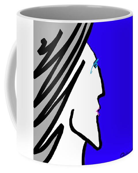 Woman Coffee Mug featuring the digital art Gray by Jeffrey Quiros