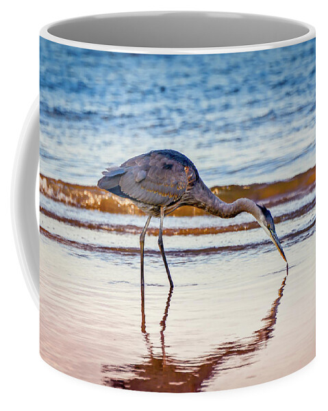 Ardea Herodias Coffee Mug featuring the photograph Great Blue Heron Twilight by Patrick Wolf
