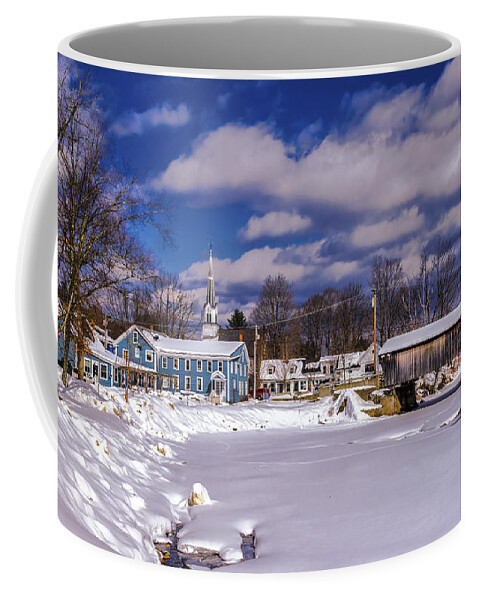 Great Eddy Covered Bridge Coffee Mug featuring the photograph Great Eddy Covered Bridge by Scenic Vermont Photography