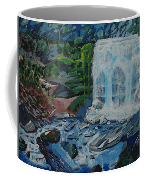 Waterfall Coffee Mug featuring the painting Great Falls by David Bigelow