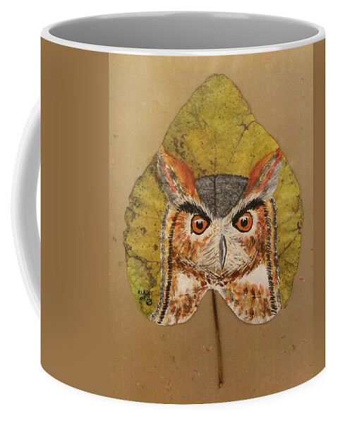 Wildlife Coffee Mug featuring the painting Great horned owl by Ralph Root