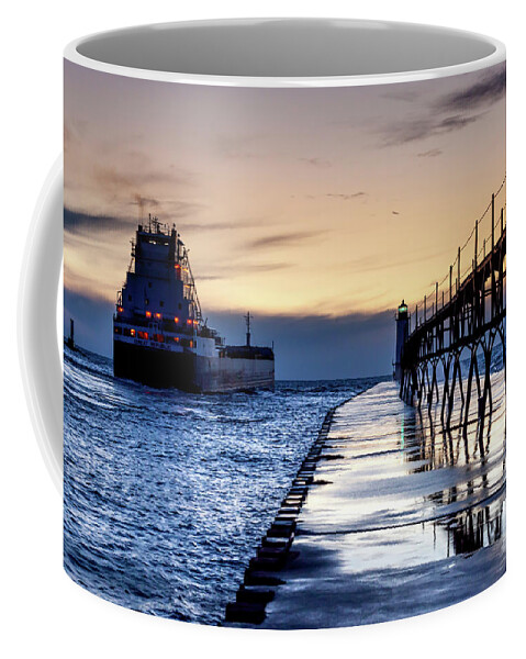 Great Republic Coffee Mug featuring the photograph Great Republic Leaves Port by Fran Riley