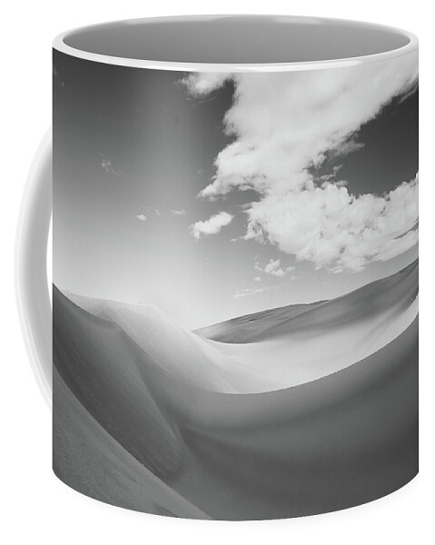 Great Sand Dunes National Park Coffee Mug featuring the photograph Great Sand Dunes National Park in Black and White by Kevin Schwalbe