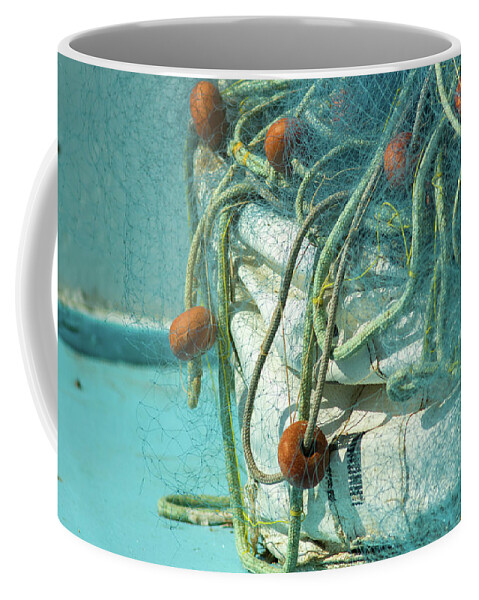 Knot Coffee Mug featuring the photograph Greek nets by Stelios Kleanthous