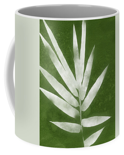 Bamboo Coffee Mug featuring the mixed media Green Bamboo 2- Art by Linda Woods by Linda Woods