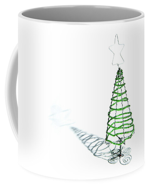 Helen Northcott Coffee Mug featuring the photograph Green Bead Christmas Tree ii by Helen Jackson