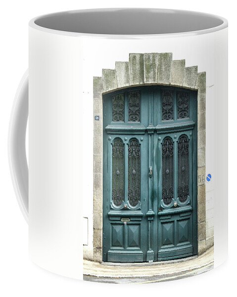 Door Coffee Mug featuring the photograph Green Door by Helen Jackson