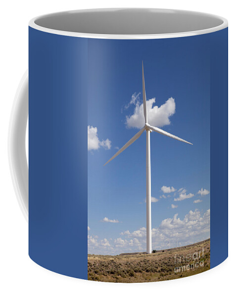 Wind Turbine Coffee Mug featuring the photograph Green Energy - Modern Windmill by Anthony Totah