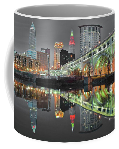 Cleveland Coffee Mug featuring the photograph Green Glow by Frozen in Time Fine Art Photography