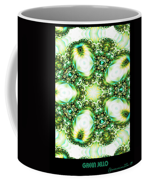 Fractal Coffee Mug featuring the digital art Green Jello by Charmaine Zoe