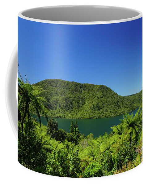 Mountain Coffee Mug featuring the photograph Green Lake by Brian Kamprath