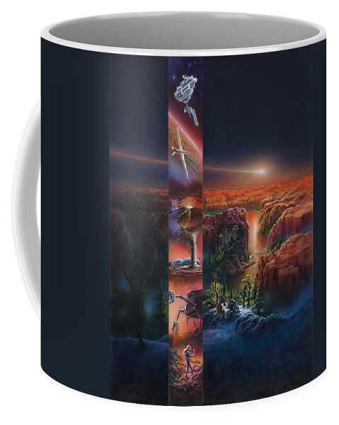 Science Fiction Coffee Mug featuring the painting Green Mars Cover Painting by Don Dixon