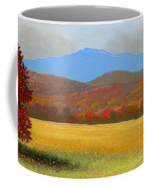 Autumn Coffee Mug featuring the painting Green Mountain Landscape by Frank Wilson