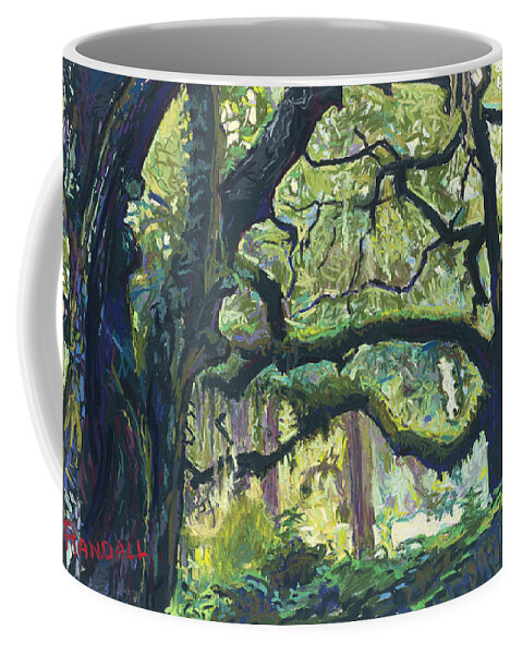 Green Coffee Mug featuring the painting Green Oaks by David Randall