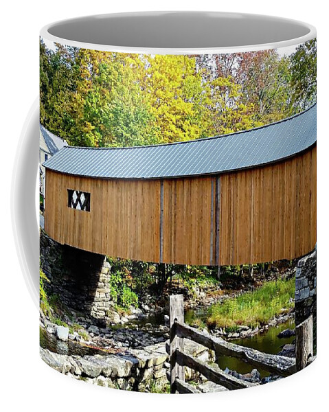 United States Coffee Mug featuring the photograph Green River Covered Bridge - Southern Vermont by Joseph Hendrix