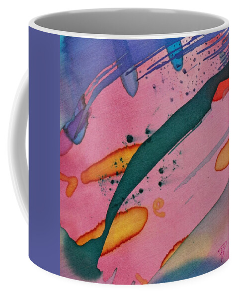  Coffee Mug featuring the painting Green Stripe by Barbara Pease