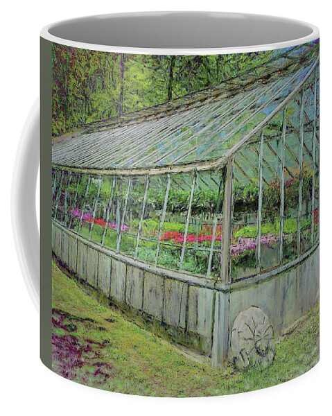 Greenhouse Coffee Mug featuring the digital art Greenhouse Effect by Leslie Montgomery