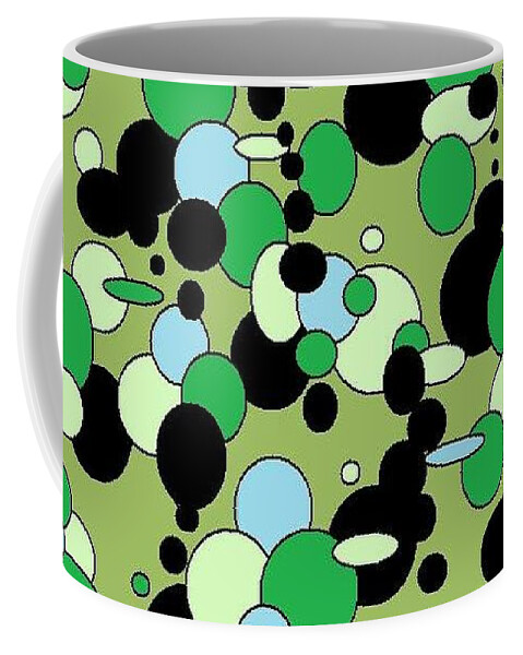  Coffee Mug featuring the digital art Greenies by Jordana Sands