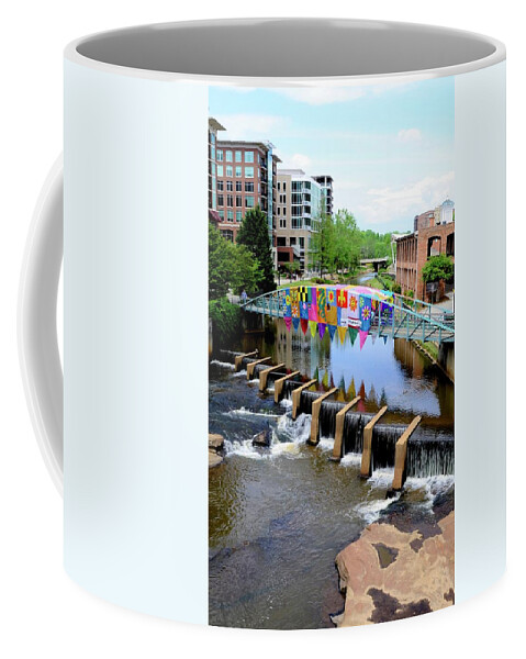 Greenville Coffee Mug featuring the photograph Greenville River Walk by Corinne Rhode